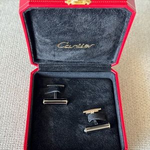 Cartier Cufflinks Water Resistant Black Onyx NEW 🔝